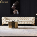 Ensemble de canapé chesterfield en velours américain meubles de salon